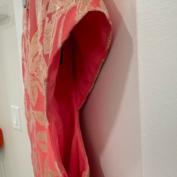 Vince Camuto Jacquard Cap-Sleeve Metallic Fit and Flare Dress Size 6 - Picture 10 of 12